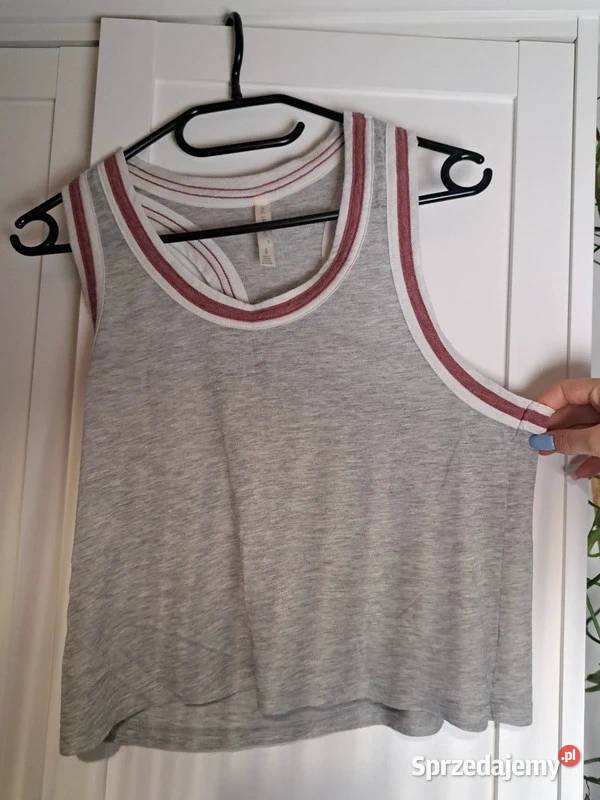 Top sportowy Live Love Dream w szarym kolorze z