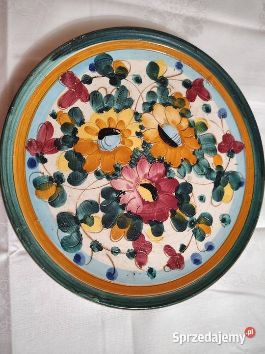 Talerz na ścianę ręcznie malowany sprzedam