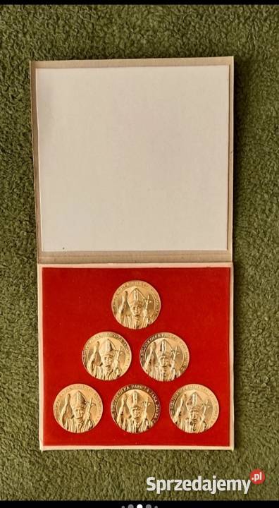 Pozłacany komplet 6 medali II Krajowy Kongres