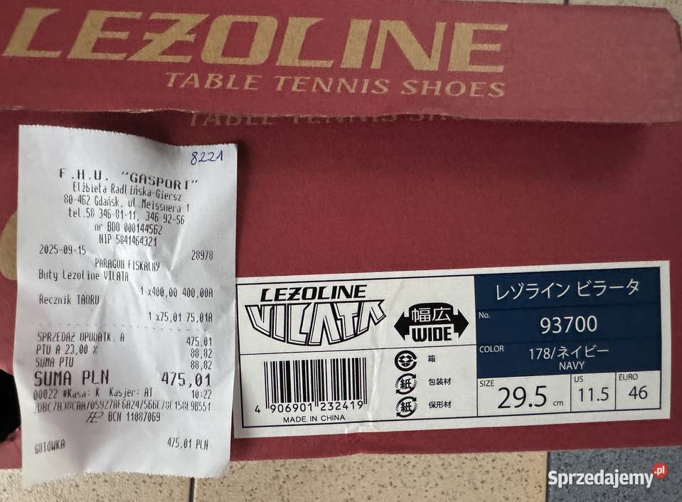 buty Butterfly Lezoline Vilata granatowe 46 Rzepin