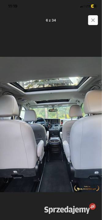 Toyota Sienna 35 V6 XLE 7Osobowa BenzynaLPG czujnik deszczu Wrocław