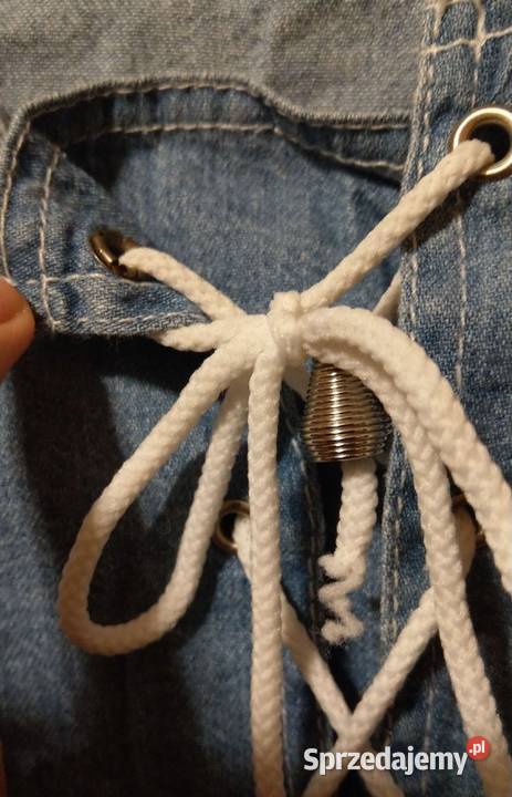 Jeansowa Sukienka zwiewna M L Makro Italy Warszawa