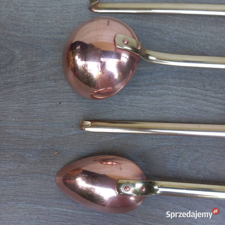 Miedziane przybory kuchenne komplet 4 z Warszawa