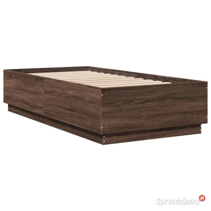 Rama łóżka z LED brązowy dąb 75x190 WM3209673 Warszawa