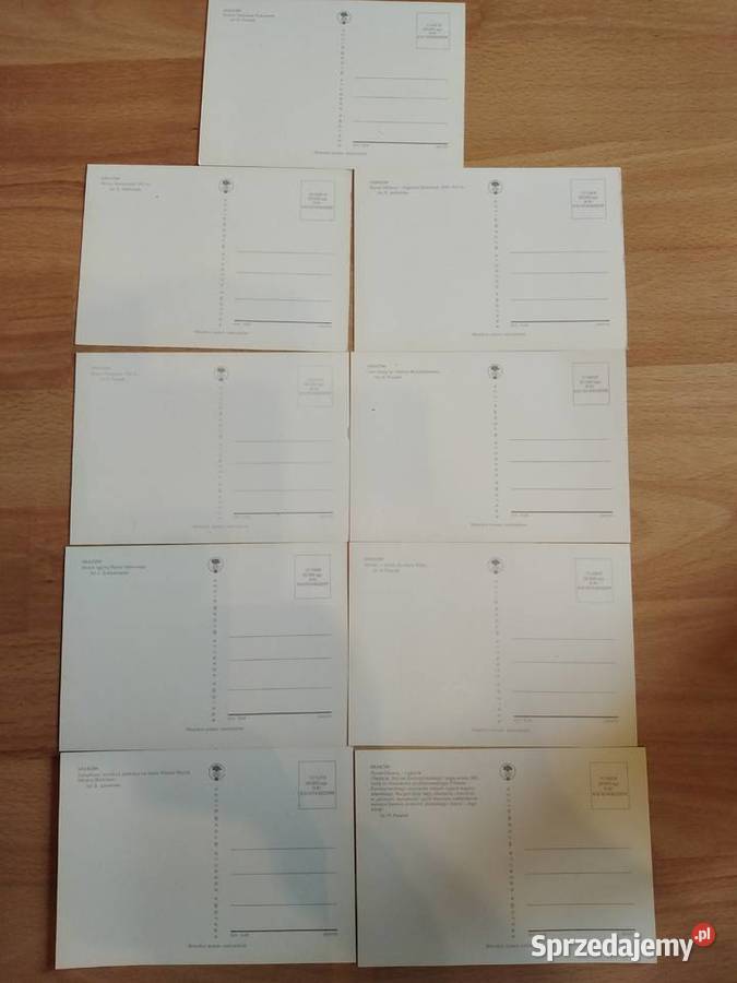 Zestaw 9 Pocztówek w Obwolucie Kraków PRL