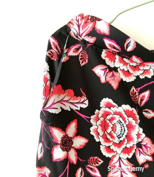 Nowe spodnie Guess S 26 XS satyna czarna różowe Szczecin