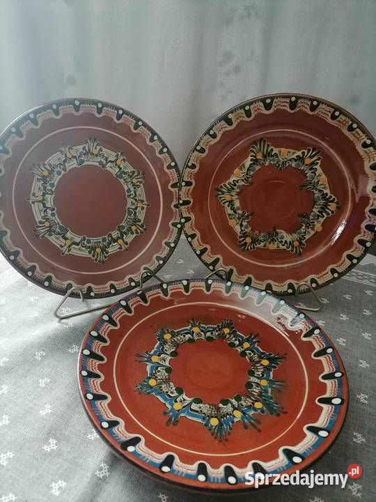 Talerze ceramiczne Trojan 1960 dolnośląskie Wałbrzych