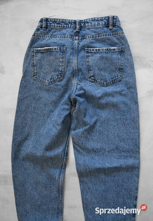 mom jeans spodnie z wysokim stanem XSS jasne Odzież damska Warszawa