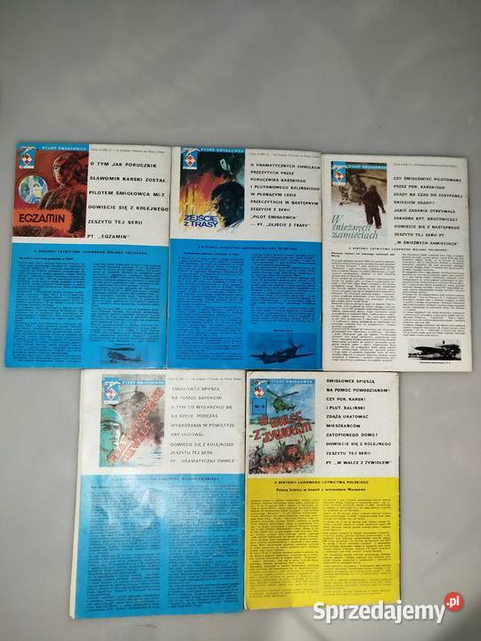 Pięć komiksów legendarnego Pilot śmigłowca PRL miękka Zgierz
