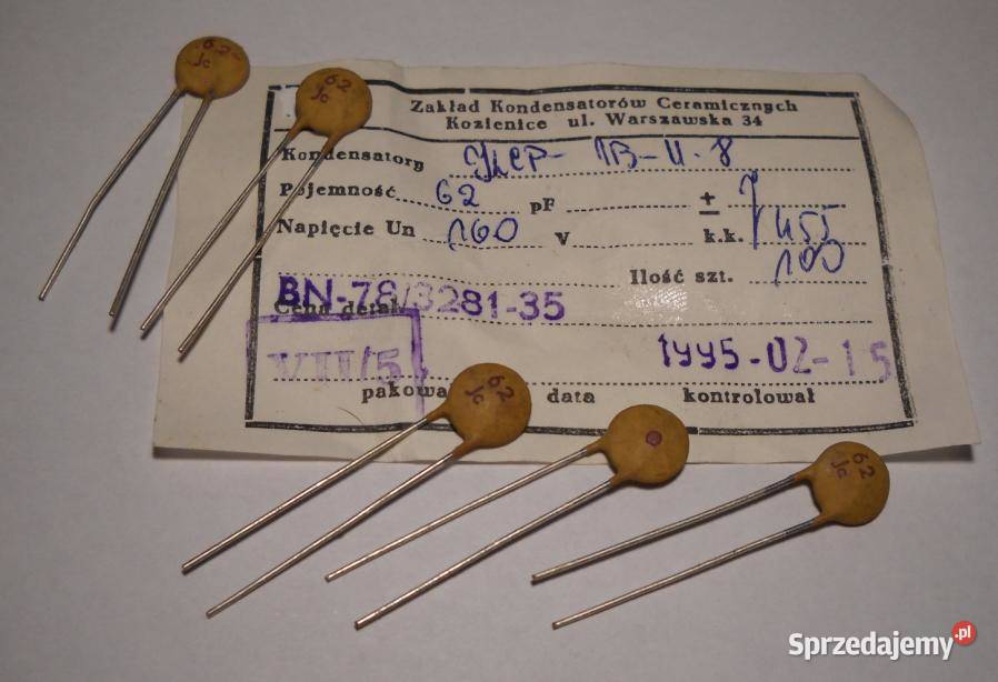 Kondensator 62pF 160V KCP CERAD