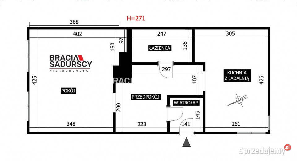 sprzedaży mieszkania Kraków 41m2 1 pokój