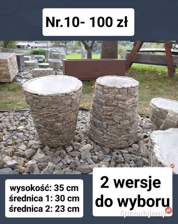 10 Donica z kamienia naturalnego rękodzieło małopolskie Długołęka-Świerkla