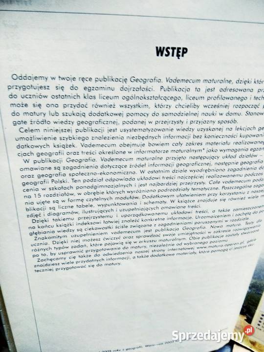 Geografia vademecum maturzysty operon używane Antykwariat sprzedam
