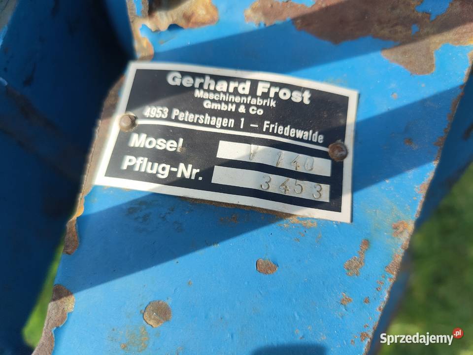 Pług 4skibowy obrotowy FROST Mosel 140 Lemken nieuszkodzony Przemęt