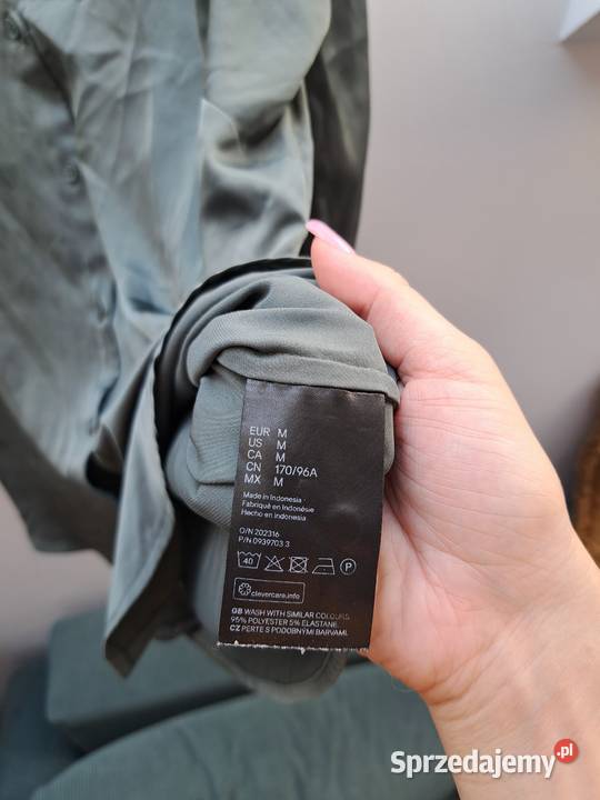 Klasyczna koszula HM kolor khaki rozmiar M Trąbki Wielkie sprzedam