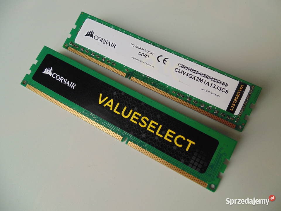 Pamięć RAM Corsair Value Select DDR3 8GB CL9 Pamięci Warszawa