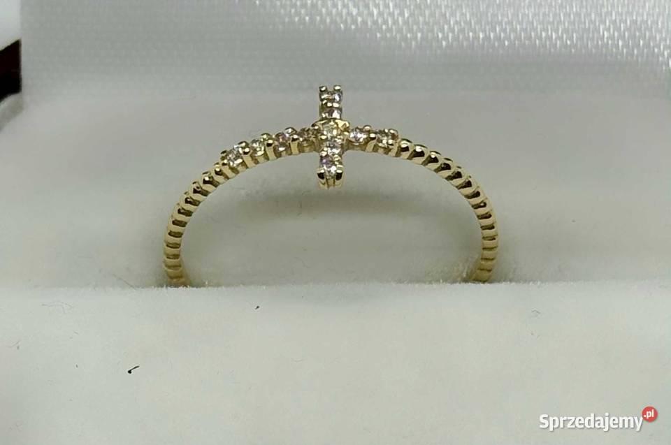 Złoty pierścionek pr 585 085g R16 złoto Pierścionki warmińsko-mazurskie Elbląg