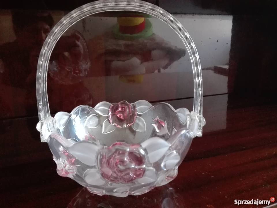 Szkło ozdobne koszyczek i szkatulka