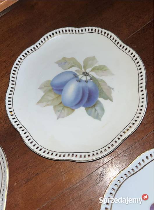 Talerzyk z owocami ażur Syg Schumann Arzbeg Porcelana i szkło Gdańsk
