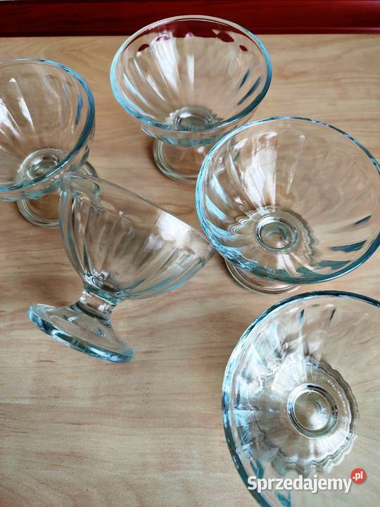 5 pucharków do lodów deserów Kig Indonesia stare Katowice