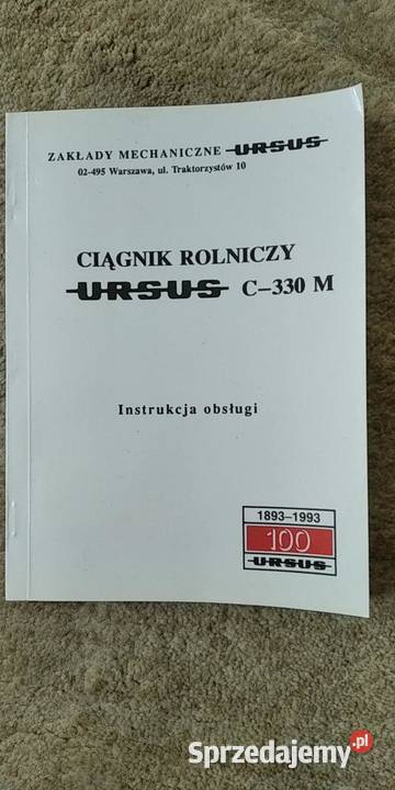 Instrukcja obsługi ciągnika Ursus 330M oryginał Pozostałe lubelskie
