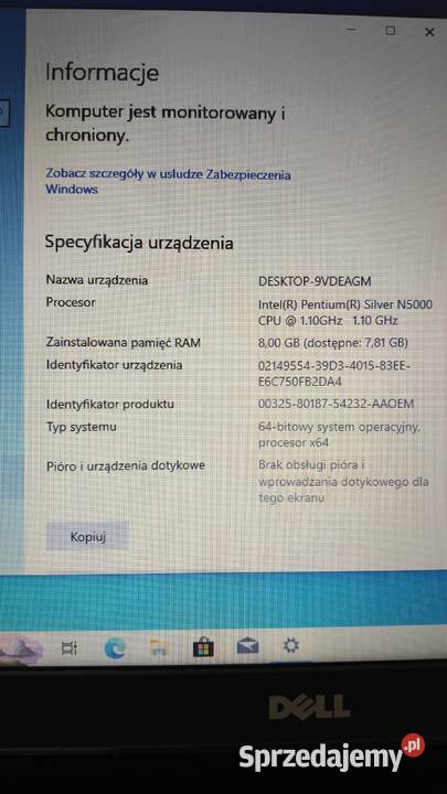 laptop dell 15 Pentium silver N5000 Białystok