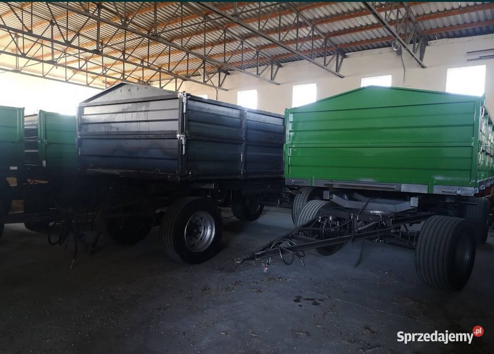 przyczepa rolnicza 12 ton trzystronny wywrot nieuszkodzony Mokra