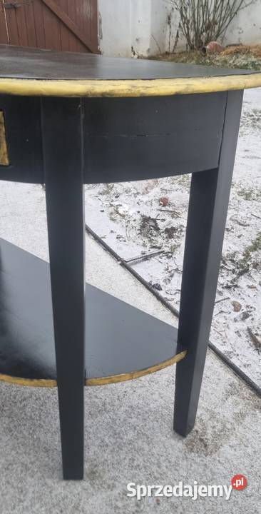 Konsola stolik czarno zlote Konsole Kamieniec Ząbkowicki