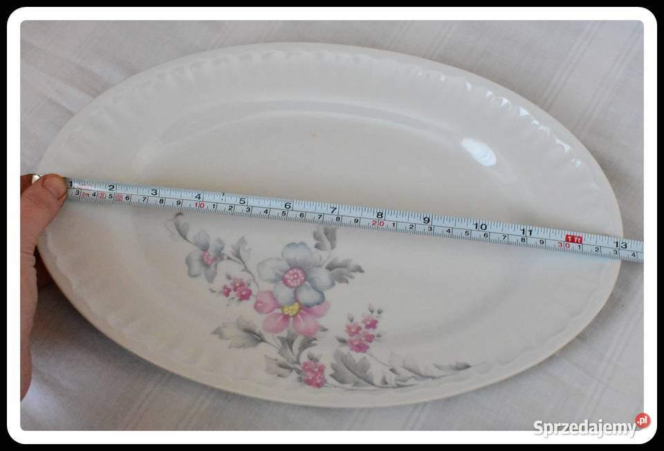 Porcelana BOGUCICE z okresu PRL talerze półmisek Płock