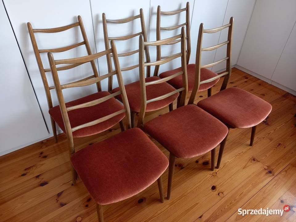Niemieckie krzesła tekowe habeo vintage lata 60 Krzesła Rawicz