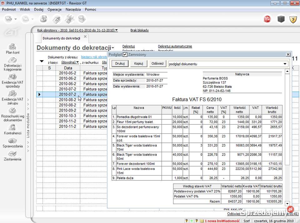 InsERT Rewizor GT system finansowoksięgowy Oprogramowanie Gorzów Wielkopolski sprzedam