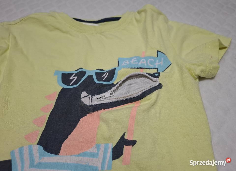 Koszulka krótki rękaw Tshirt żółta krokodyl Boys Czeladź sprzedam