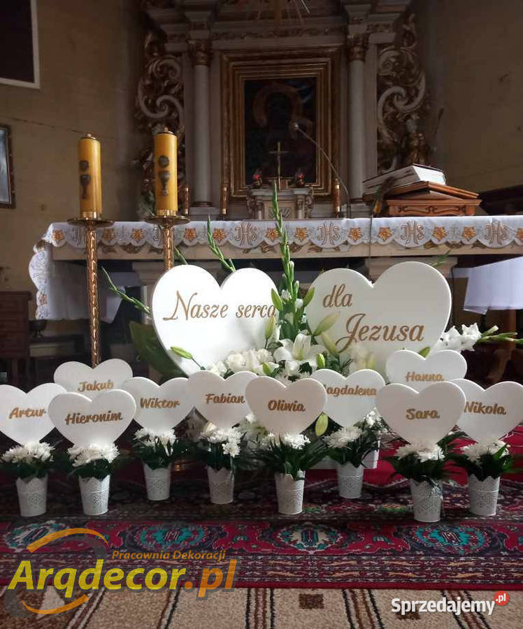 Nasze serca Jezusa Komplet dwóch serc inny kolor Dębna sprzedam