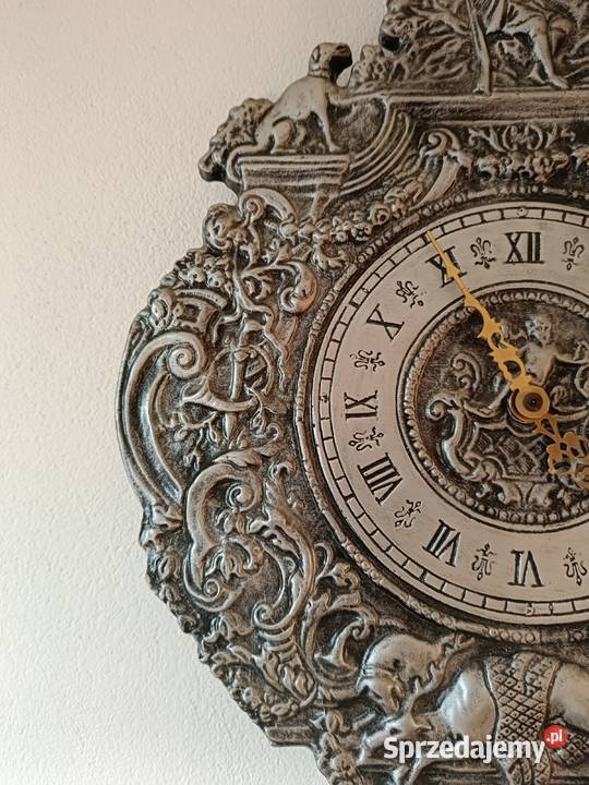 Zegar myśliwski relief piękna ozdoba kujawsko-pomorskie