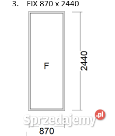 Drzwi BALKONOWE 2SK słupek ruchomy RUR 1720 x Rudolfowo