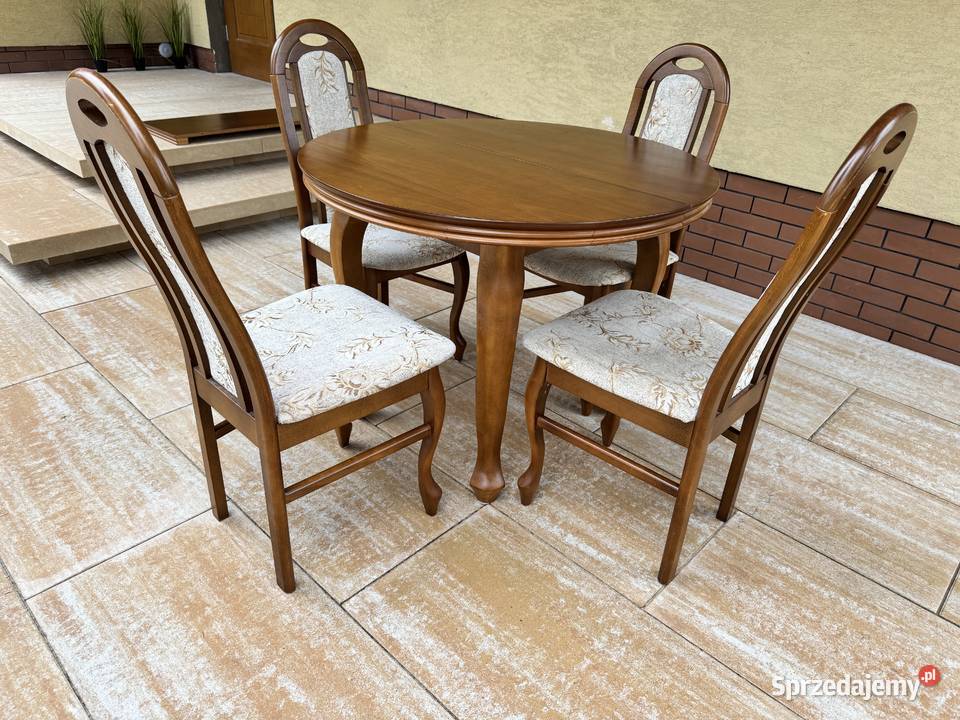 Stół okrągły rozkładany stylowy Ludwikowski Sulbiny