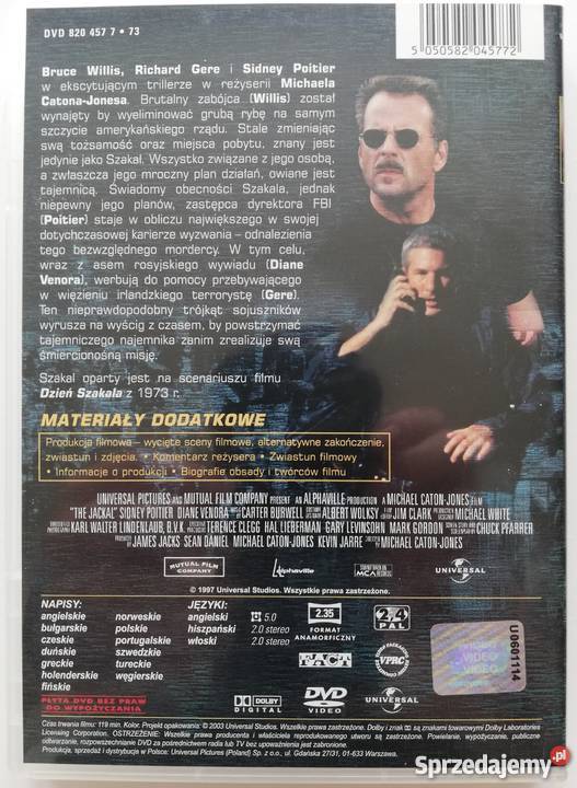 Szakal Bruce Willis Richard Gere łódzkie Łódź