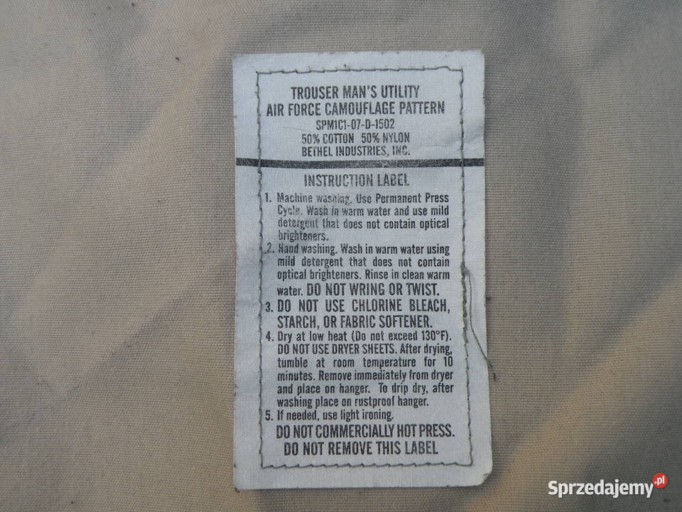 Spodnie ABU tiger stripes 30L nyco Wrocław sprzedam