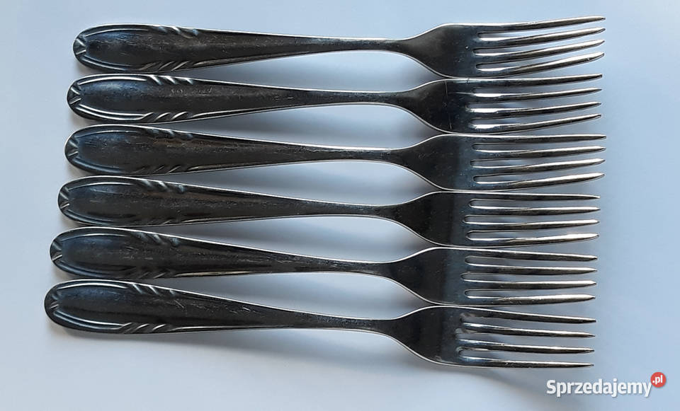 Widelce obiadowe 4 KŁOS Gerlach sztućce PRL śląskie Dąbrowa Górnicza