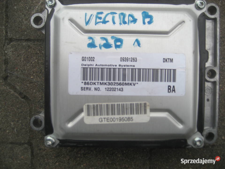 opel vectra b 22b komputer silnika 09391263