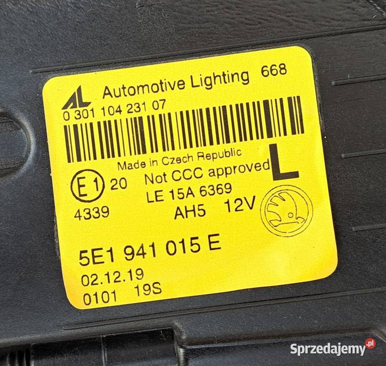 Lampa przód lewa Skoda Octavia III FL 20162020 Lampy przednie dolnośląskie