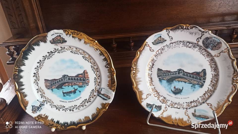 Patera Venezia Ponte Di Rialto Pięknie zlocona Gdańsk