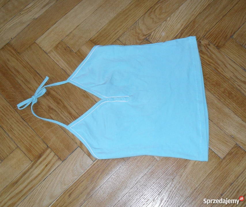 TURKUSOWY TOP TANKINI DEEP RS Wiązana na szyi Łódź