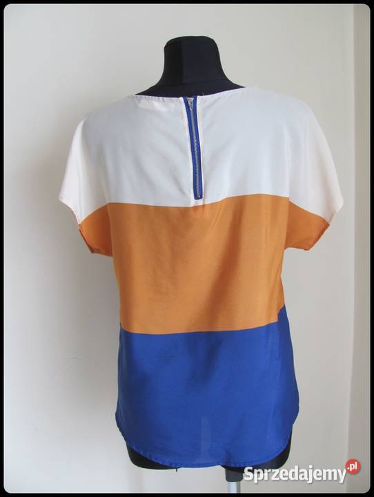 Bluzka trójkolorowa lekka 38 M zamek na karku mazowieckie