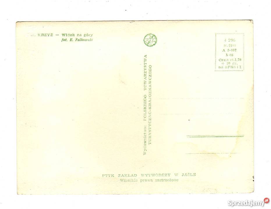 ŚWIĘTY KRZYŻ WIDOK NA GÓRY POCZTÓWKA CZARNO Krynki