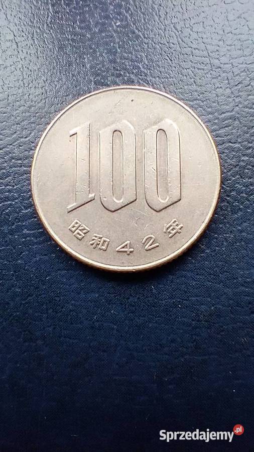 Stare monety 100 jen 1967 Japonia Numizmatyka Lesko