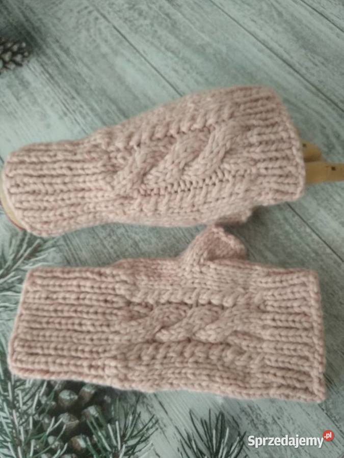 Rękawiczki mitenki pudrowy róż Uniseks Warszawa