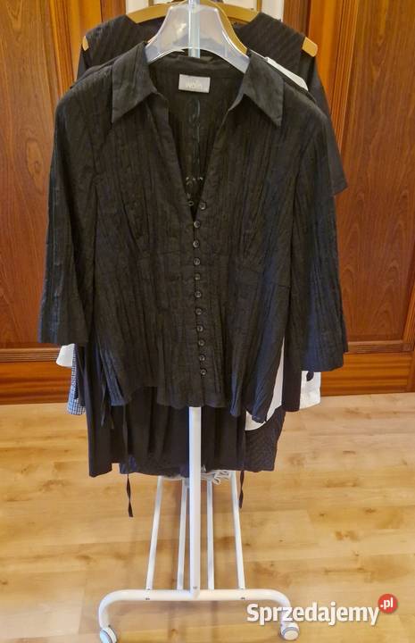 Damska letnia BLUZKA Wallis czarna rozpinana Inny materiał lubelskie
