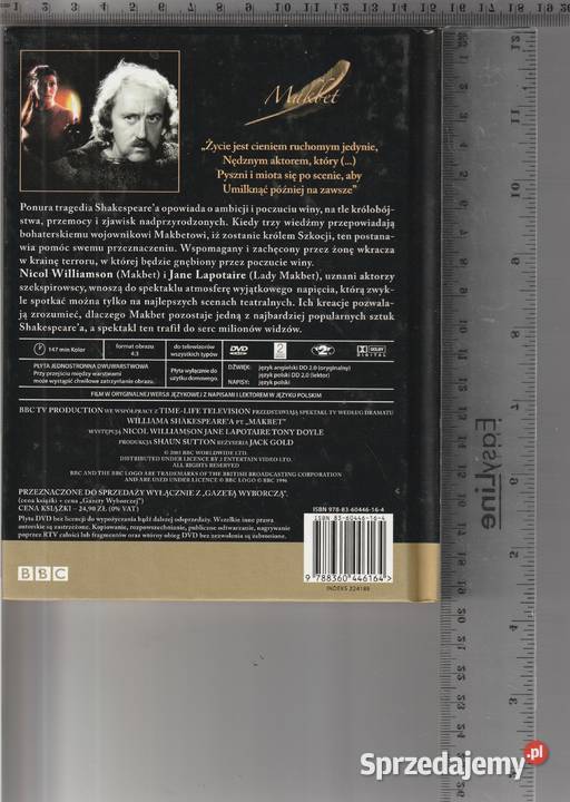 Spektakl teatralny Makbet DVD Pruszków