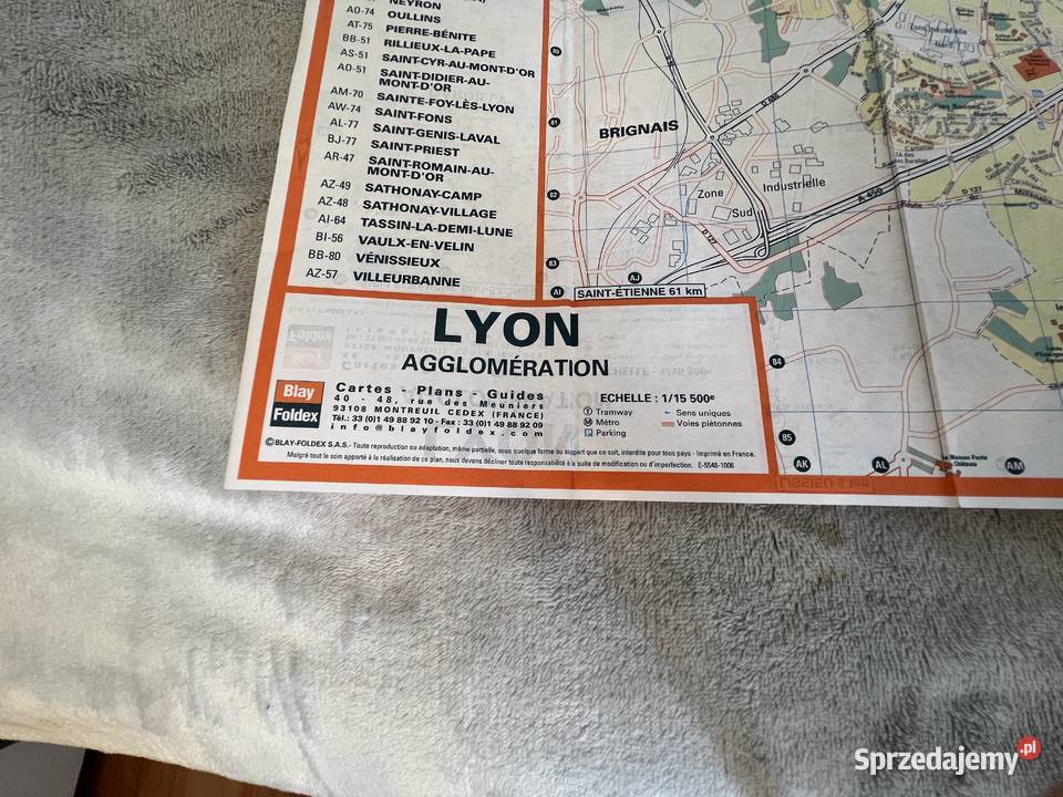 Lyon mapa Jasło sprzedam